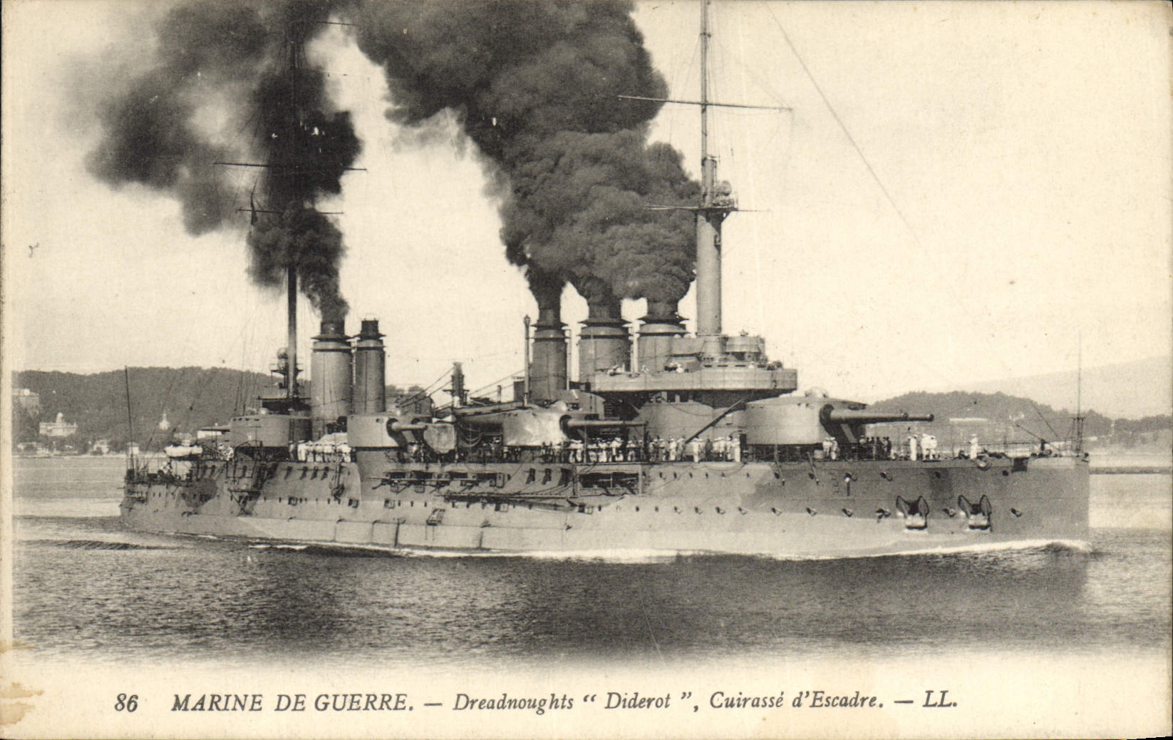 Dreadnought "Diderot" — Cuirassé d'Escadre — LL. — Série 86