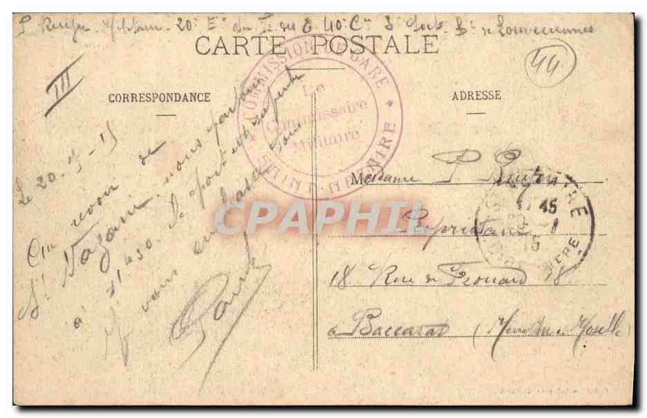 St NAZAIRE — Chantiers et Ateliers de l'Atlantique — Le Cuirassé "Didéro" en achèvement — Verso