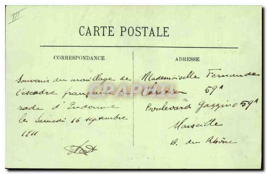 Marine de guerre — Le "Danton" — LL. — Éditeur LL, n°80 — Verso
