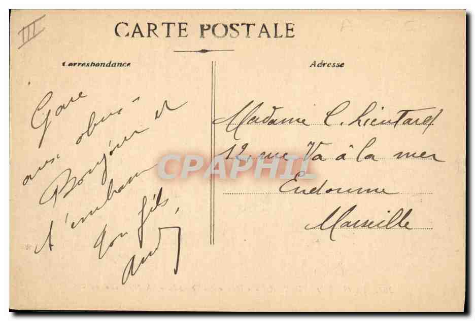 Bateau de guerre « Diderot » — 1re Escadre — B.C. — n°204 — Verso