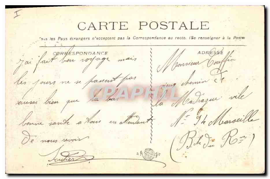 CPA Prefecture Montpellier — Verso