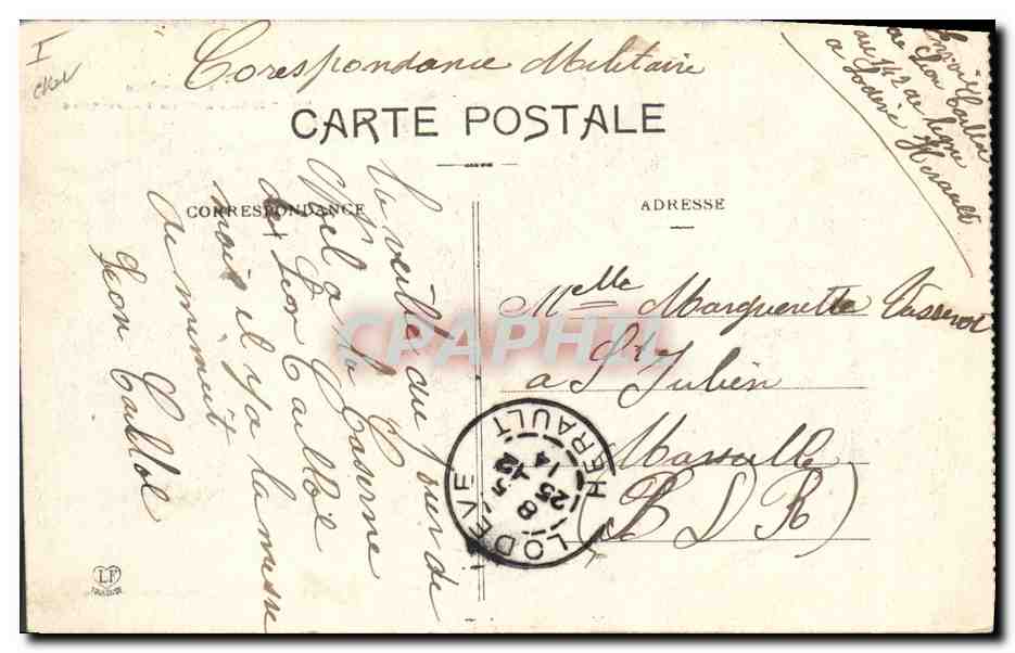 CPA Prefecture Mende — Verso
