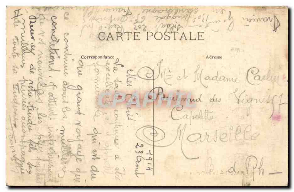 CPA Prefecture Macon — Verso