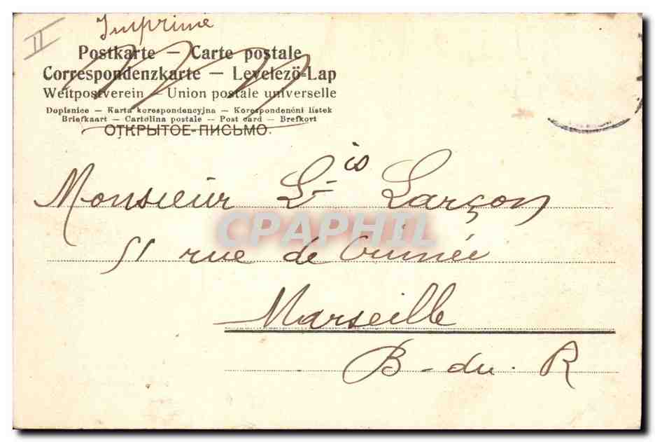 CPA Prefecture Mulhouse — Verso