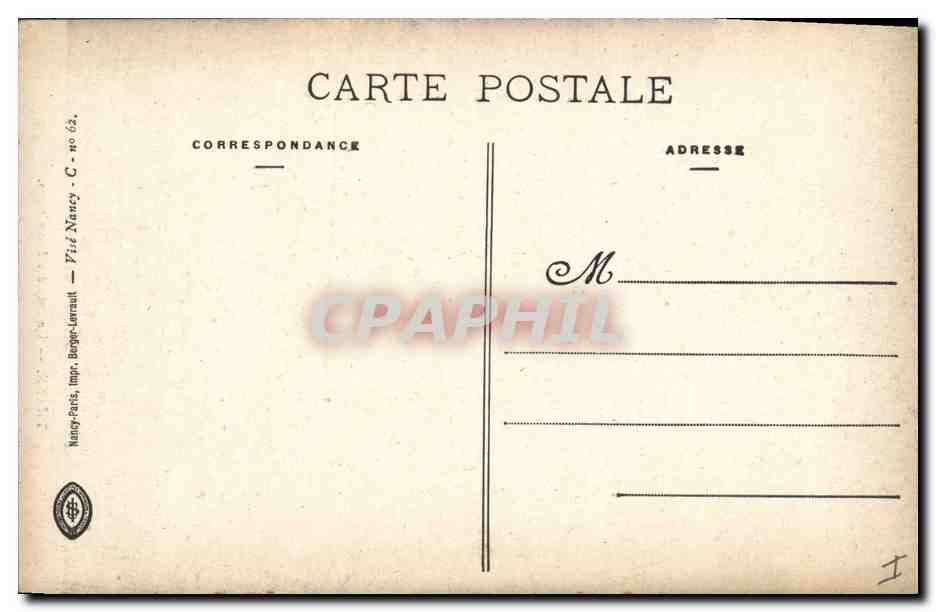 Thann — Un coin des démolitions — Vidal Nancy-Larrault, C. no 62 — Verso