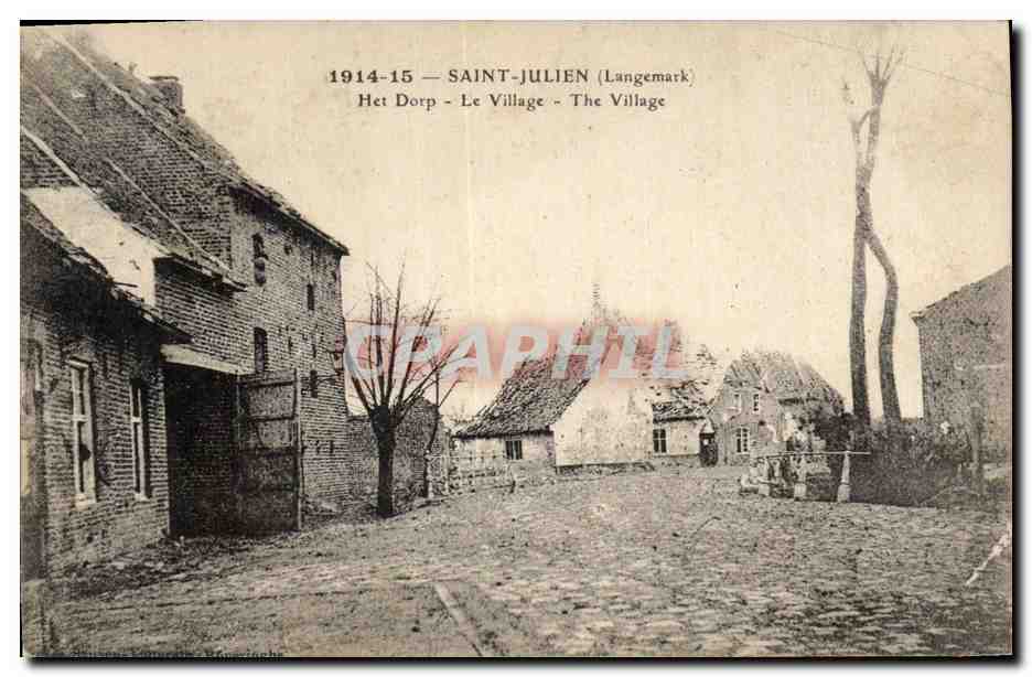 Saint-Julien (Langemark) — village en 1914-15 — éditeur inconnu