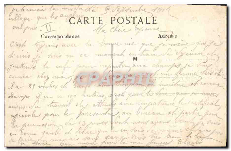 Saint-Julien (Langemark) — village en 1914-15 — éditeur inconnu — Verso