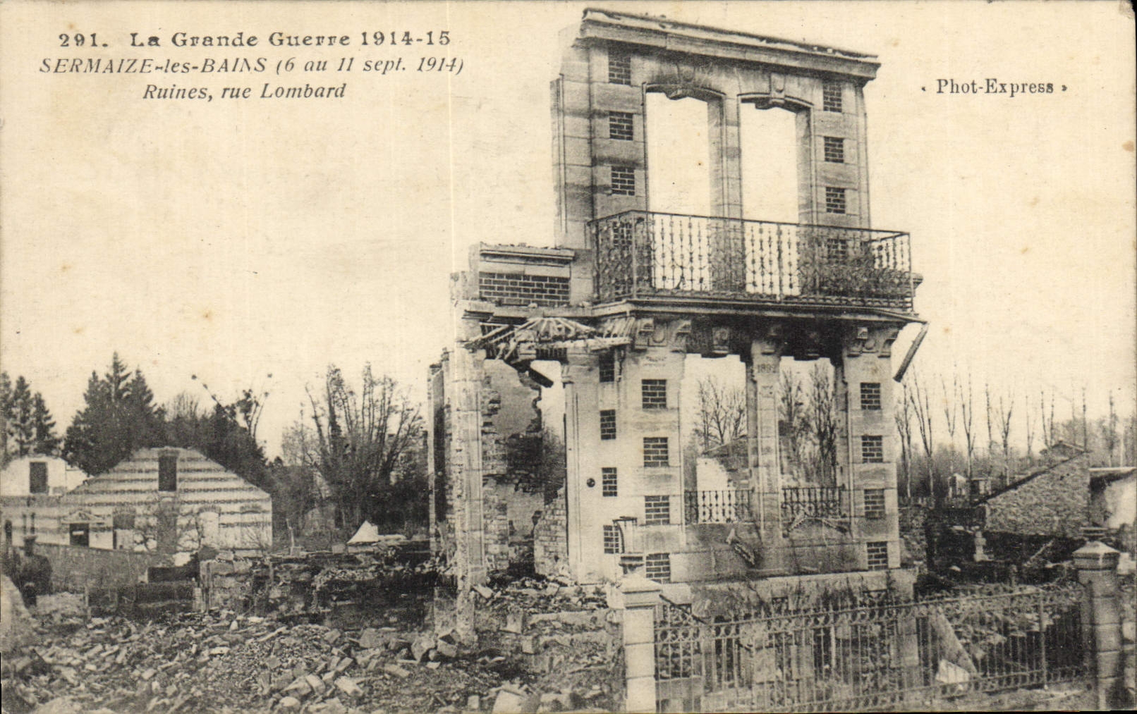 Sermaize-les-Bains — Ruines, rue Lombard — Phot-Express, n°291