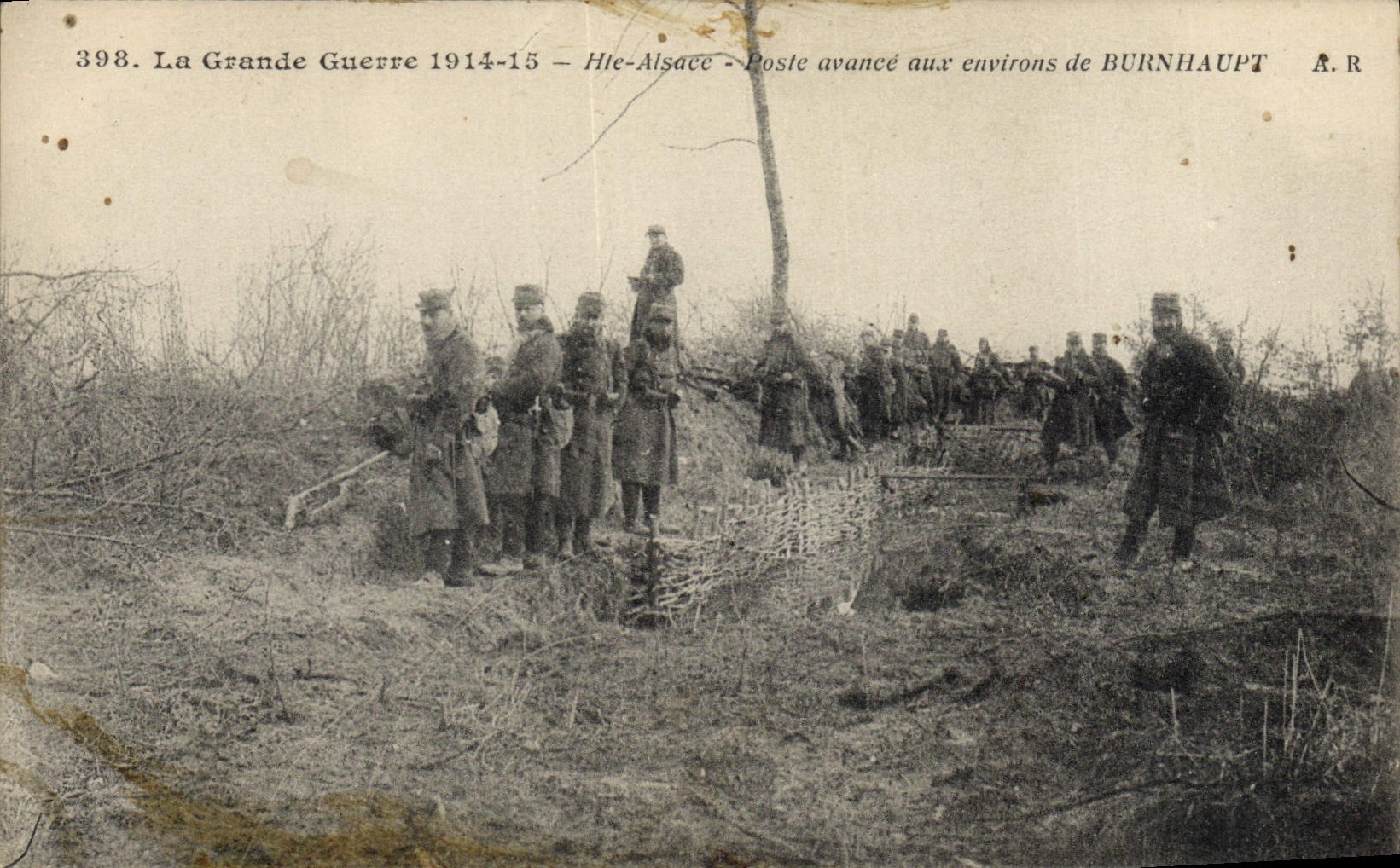 Poste avancé aux environs de BURNHAUPT — Hte-Alsace — A.R. n°398