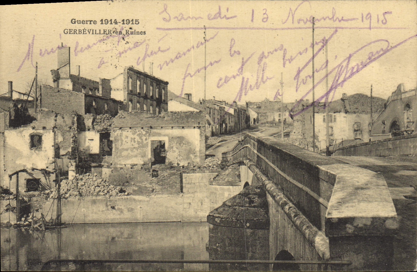 Gerbéviller in Ruins — War 1914-1915 — Visé Nancy A. 691