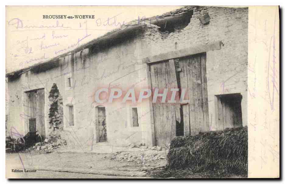 Broussey-en-Woëvre — vue d'un bâtiment rural — Édition Luneur