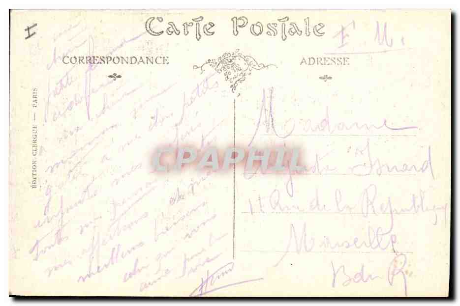 Beauzée-sur-Aire — La Place — Édition Clercque — Verso