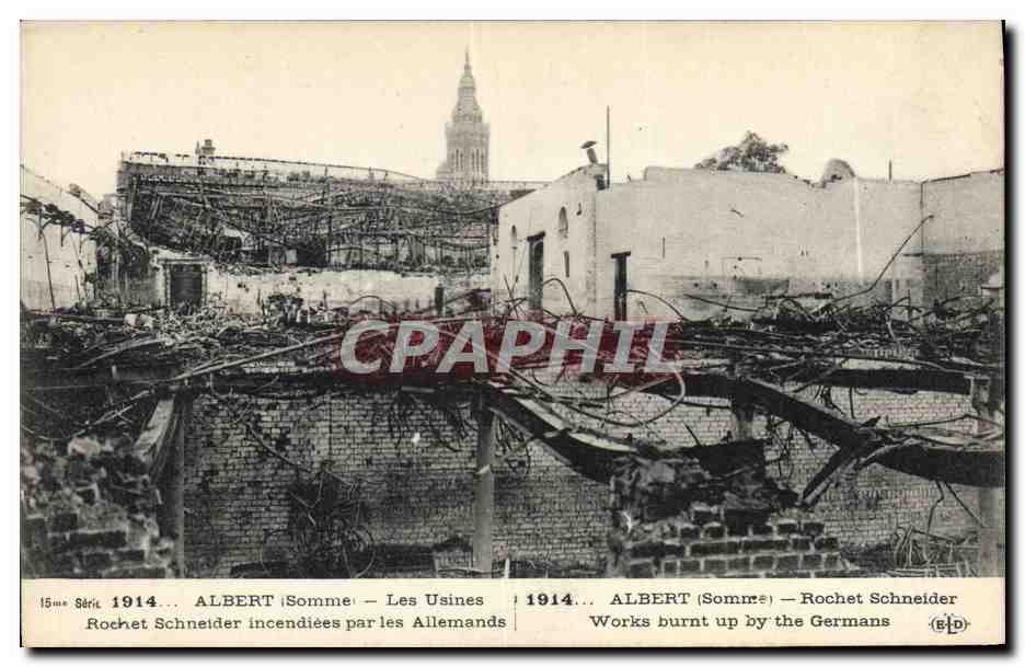 Albert (Somme) — Ansicht der von den Deutschen zerstörten Rochet Schneider-Werke — E. Le Baley, Paris