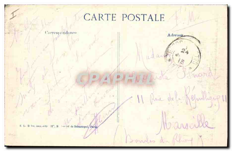 Nomeny — Décembre 1914 — Éditeur E. L. D. Paris — Verso