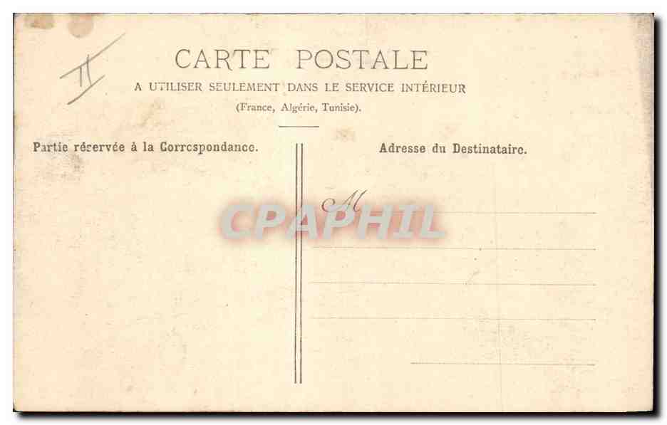 CPA Folklore Auvergne Promenade a ane Mule — Verso
