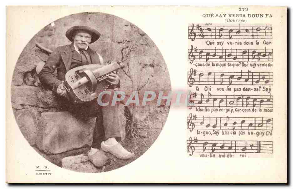 CPA Folklore Le Puy Bourree