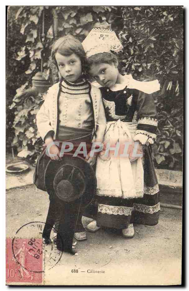 CPA Folklore Calinerie Enfants 