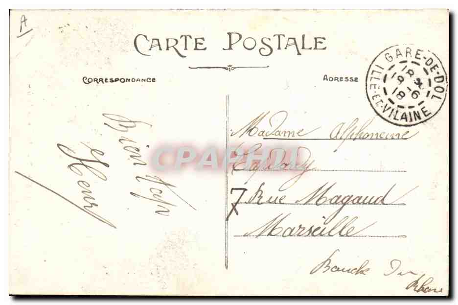 CPA Folklore Lorient Paysan de Lorient — Verso