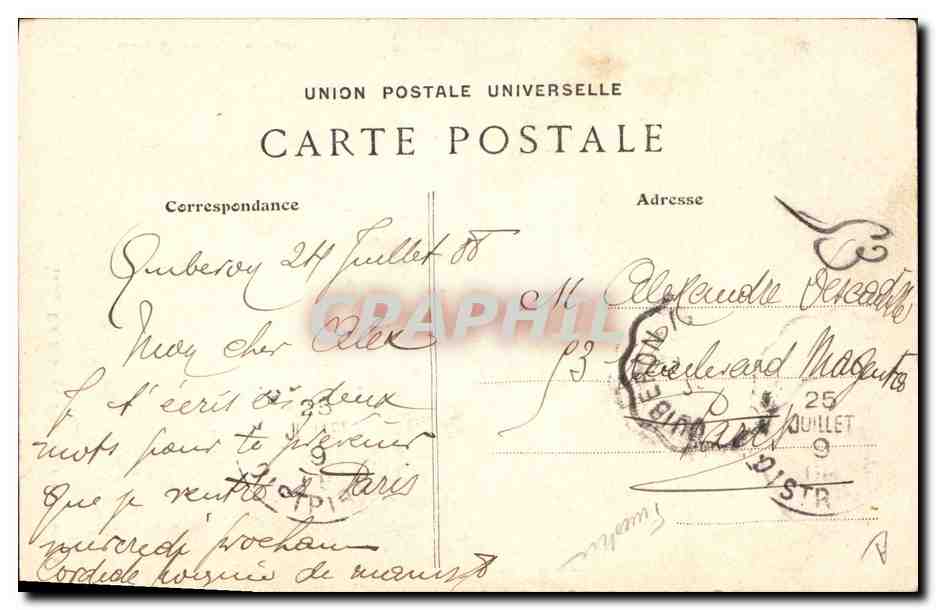 CPA Folklore Un bebe de Plougastel Daoulas — Verso