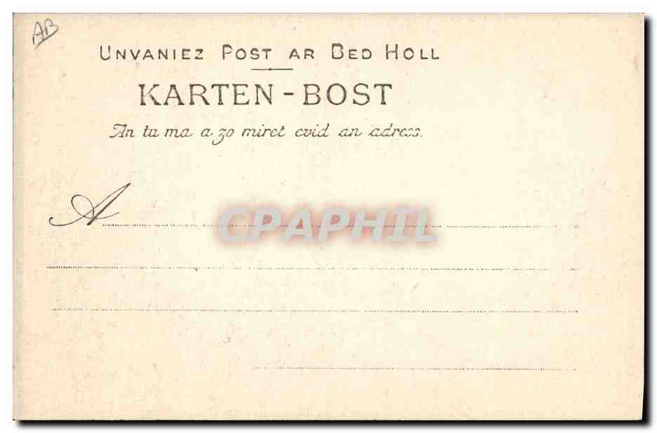 CPA Folklore Jeune fille de Baud Le grand costume de fete — Verso