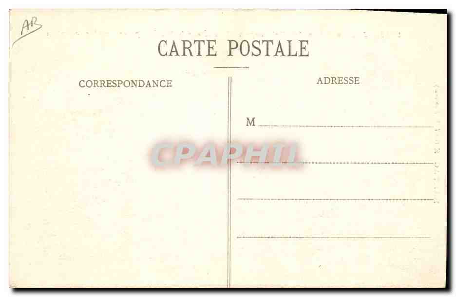 CPA Folklore Jeunes filles de Brigognan Plouneour habillees pour une procession — Verso