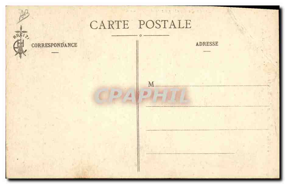 CPA Folklore Homme des environs de Pontivy Chupen Blanc  — Verso