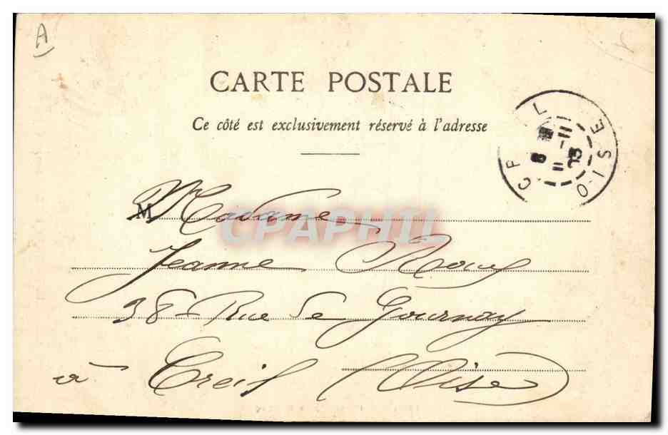 CPA Folklore Le Bourg de Batz Les maries Mariage — Verso