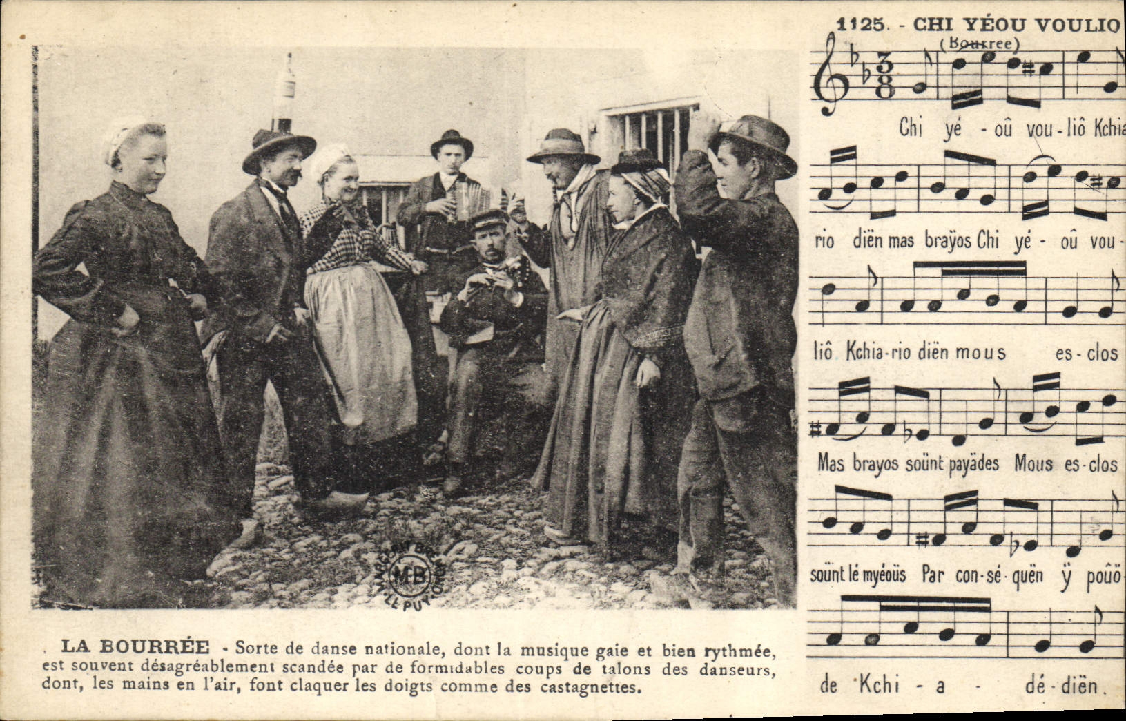 La Bourrée - Sorte de danse nationale - M.B. Éditeur, n° 1125