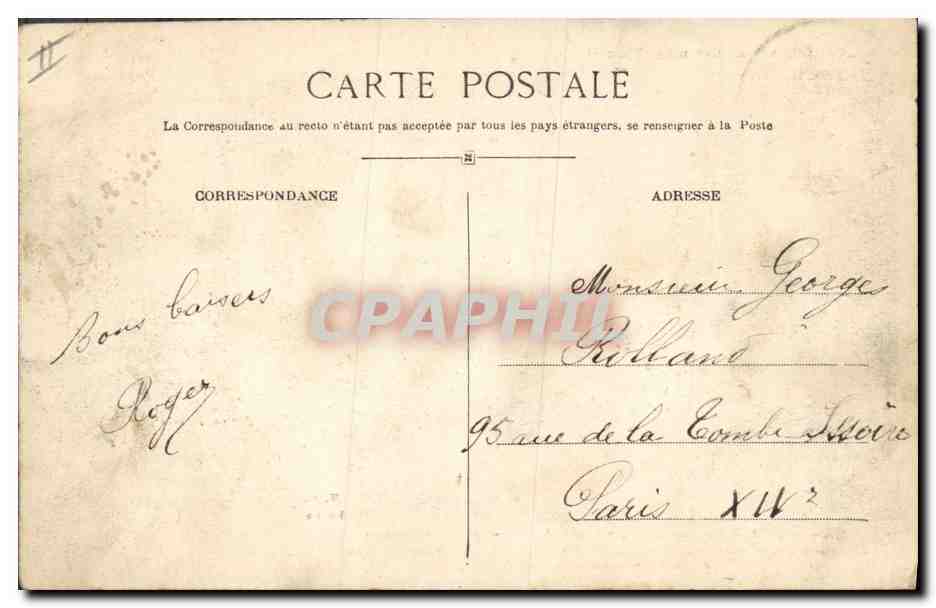 CPA Folklore Auvergne La bourree — Verso