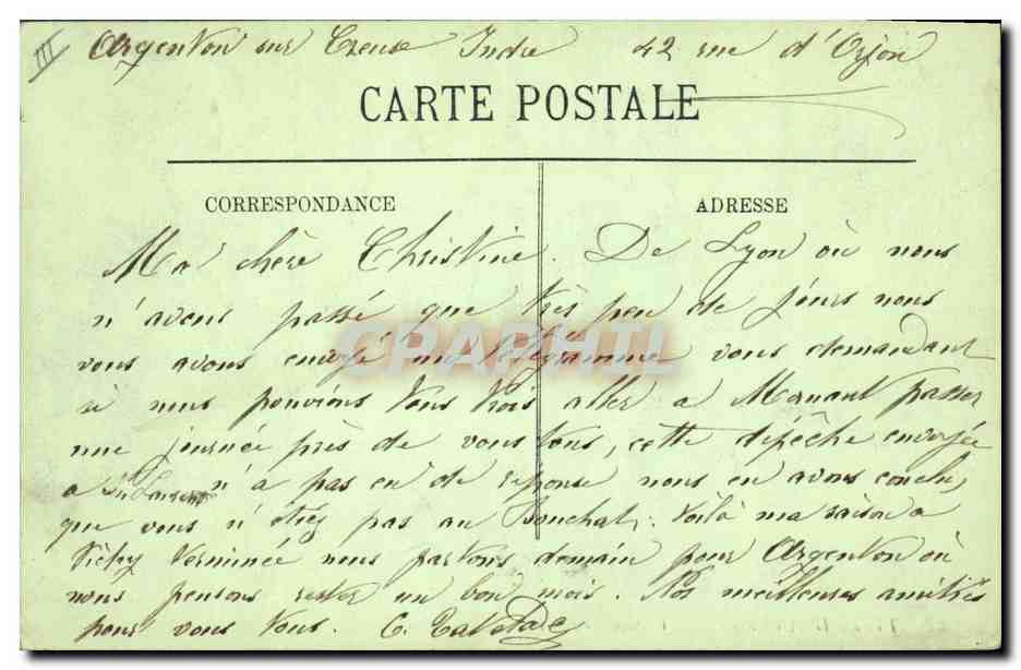 CPA Folklore Auvergne Costumes du pays Enfants — Verso