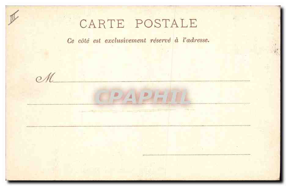 CPA Folklore Auvergnate buvant — Verso