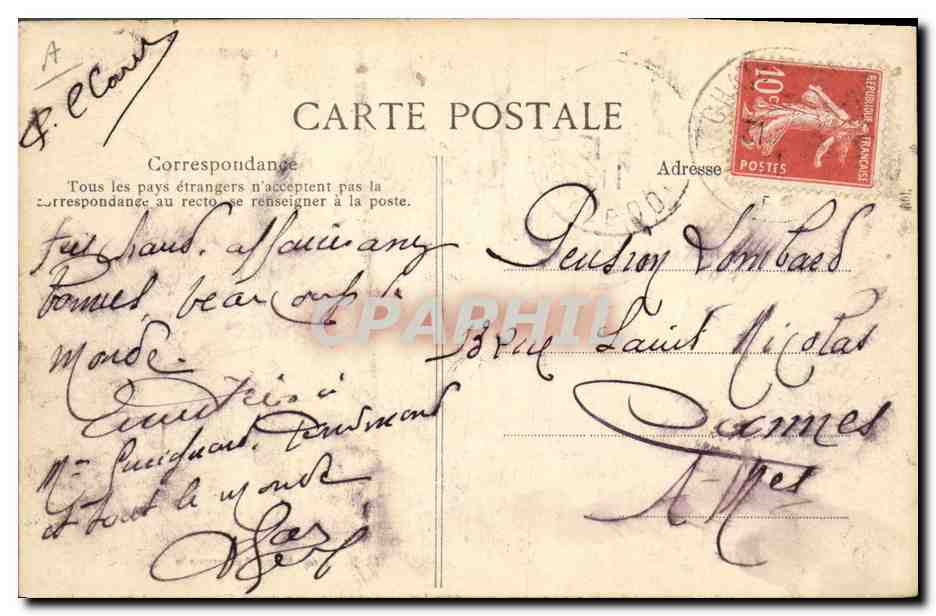 CPA Folklore Une noce Auvergnate Auvergne — Verso