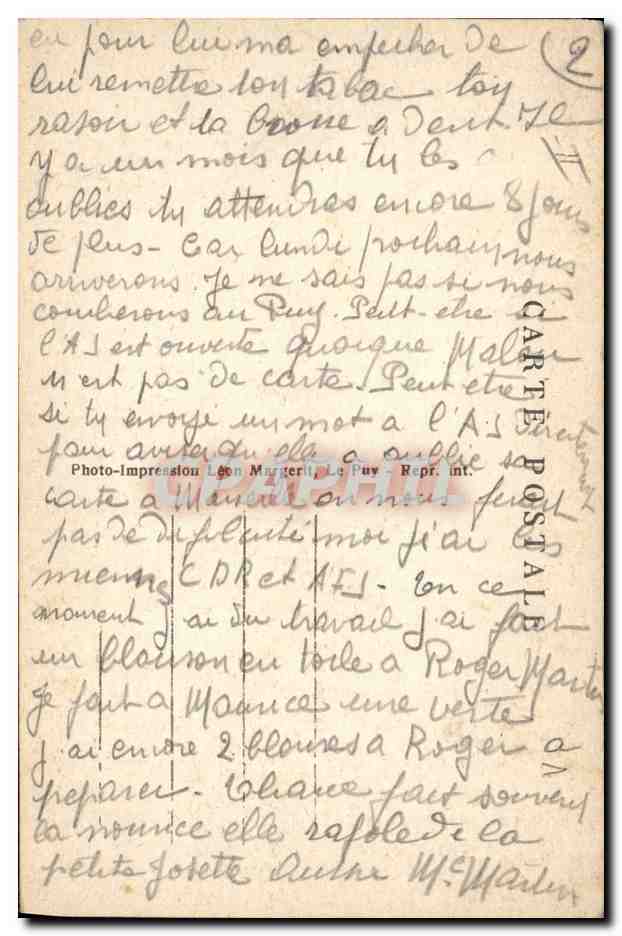 CPA Folklore Auvergne La bourree — Verso