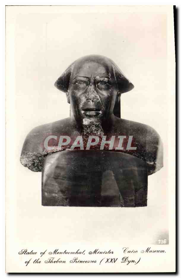 Statue des Montuemhat, Minister der thebanischen Prinzessinnen (25. Dynastie) — Museum von Kairo — Nr. 736