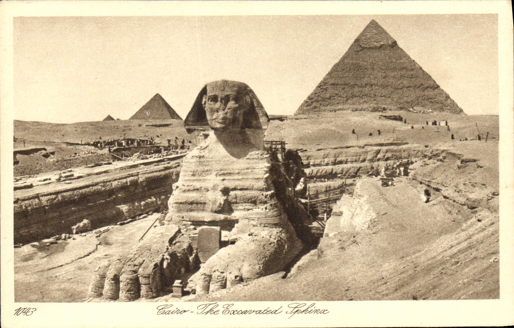 Cairo - The Excavated Sphinx — éditeur Landrock & Landroch, n° 1043
