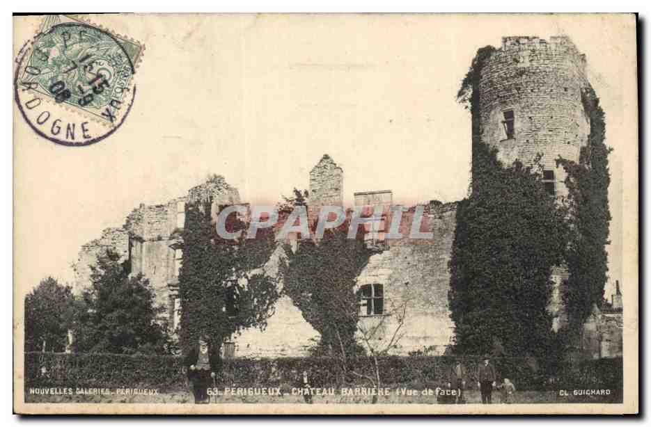 CPA Chateau Barriere Vue de face Perigueux