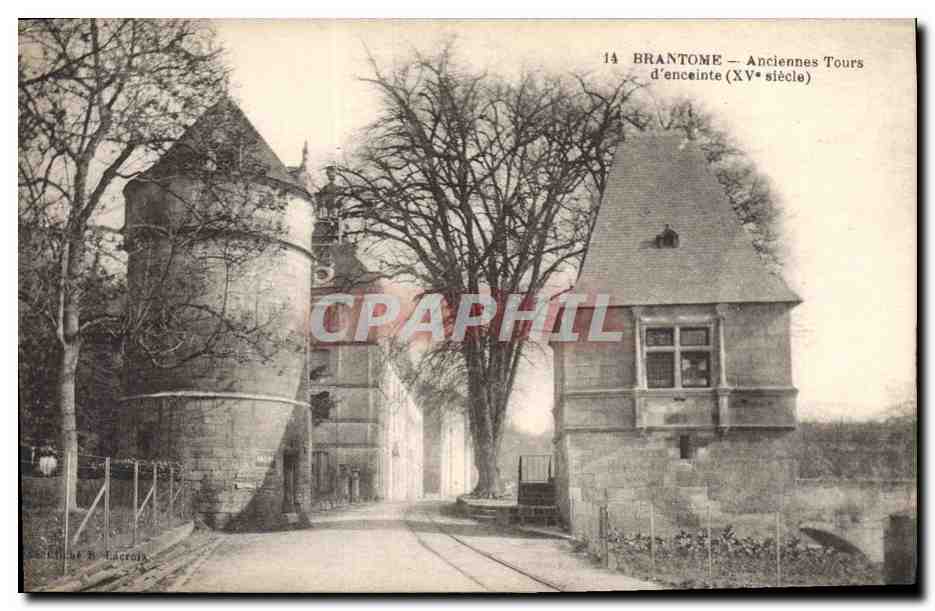 CPA Chateau Brantome Anciennes tours d'enceinte
