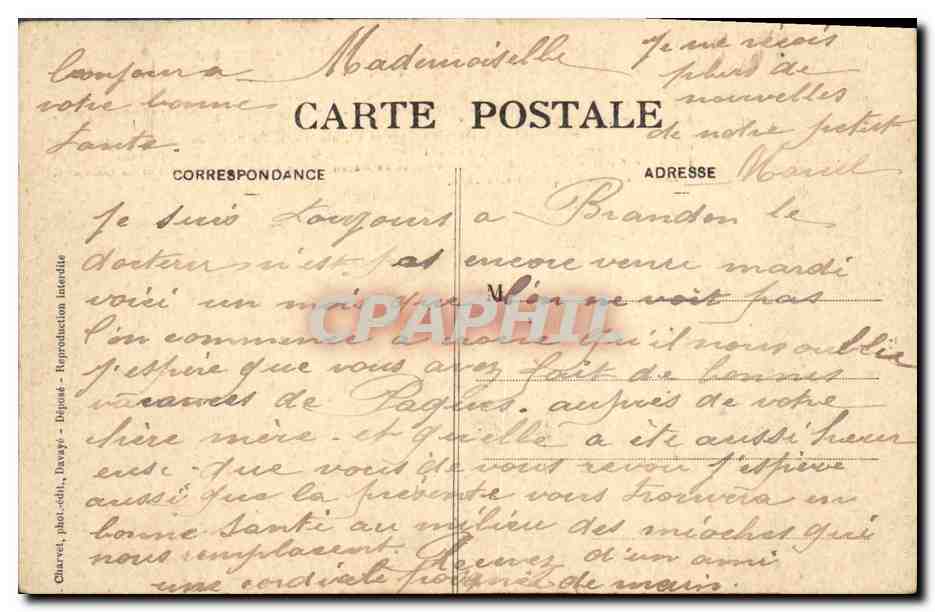 Château de Loise - Pontanevaux — La Bourgogne Historique et Monumentale — Éditeur : Charré, phot. édit. Davay — Verso
