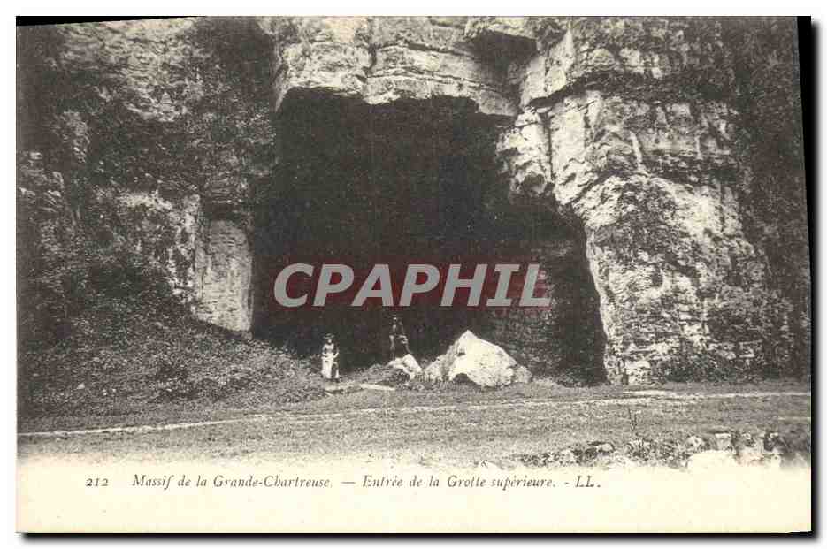 CPA Grotte Grottes Massif de la Grande Chartreuse Entree de la grotte superieure