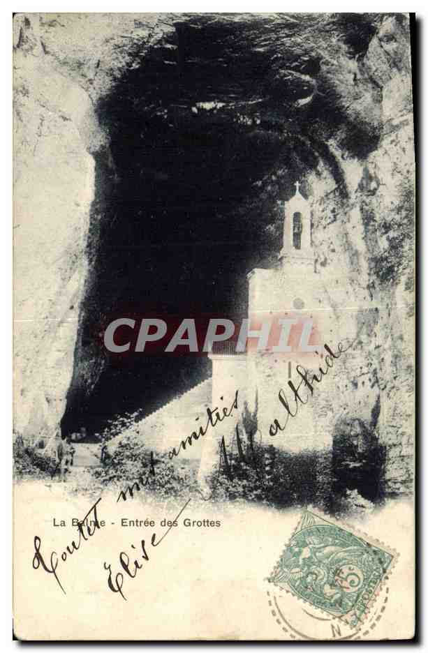 CPA Grotte Grottes La Balme Entree des grottes