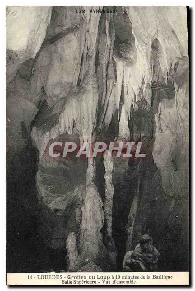 CPA Grotte Grottes du Loup Lourdes Salle superieure Vue d'ensemble
