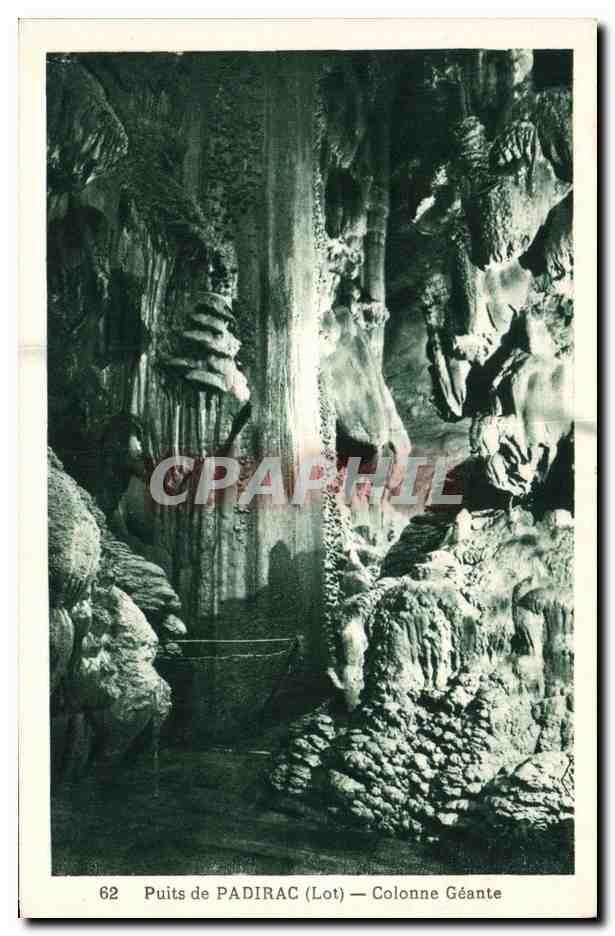 CPA Grotte Grottes Puits de Padirac Colonne geante