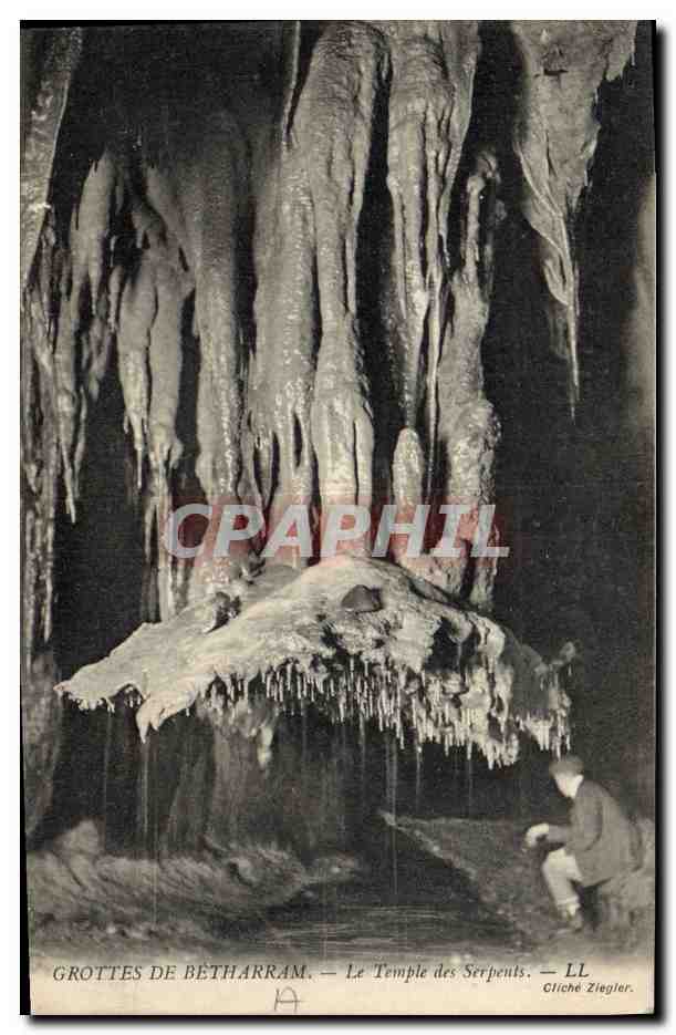 CPA Grotte Grottes de Betharram Le temple des serpents