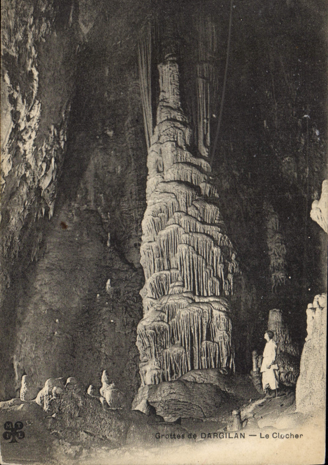 CPA Grotte Grottes de Dargilan Le clocher