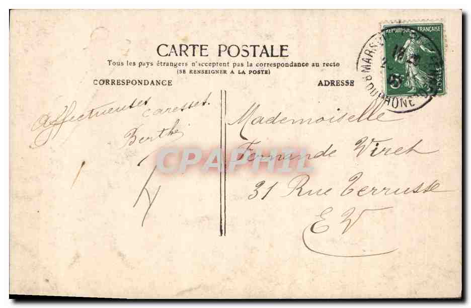 CPA Fantaisie Enfant Poupee Femme Enfants — Rückseite