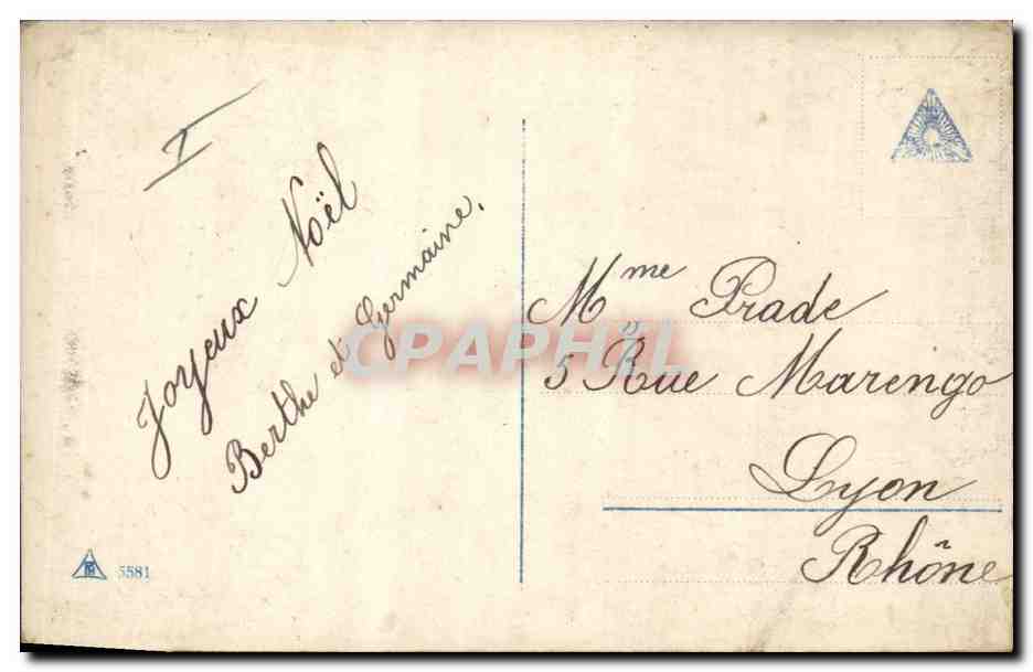 CPA Fantaisie Enfant Poupee Ange Noel — Rückseite
