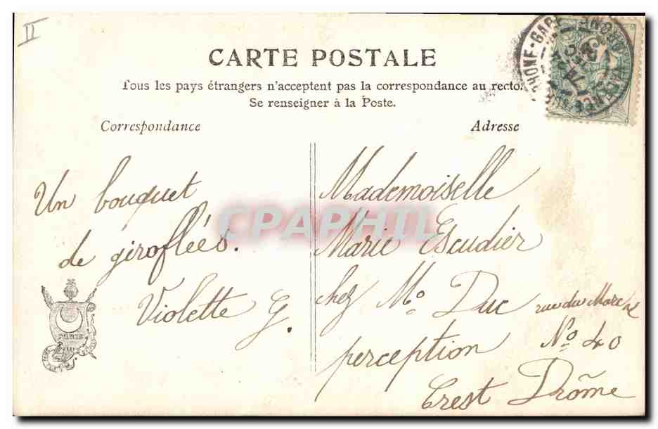 Deux anges sur un toit — Paris — éditeur Paris, n° 3178 — Rückseite