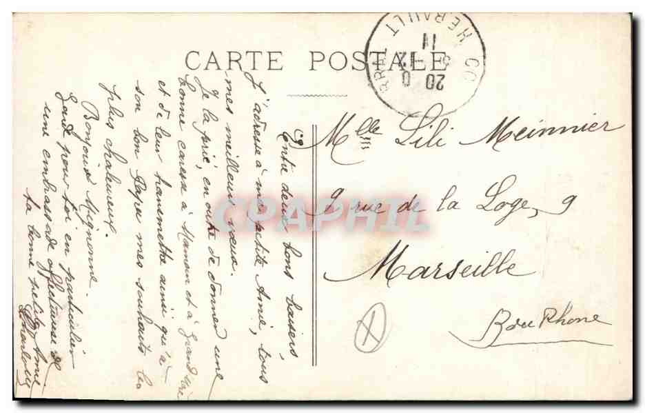 CPA Fantaisie Enfant Poupee Femme — Verso