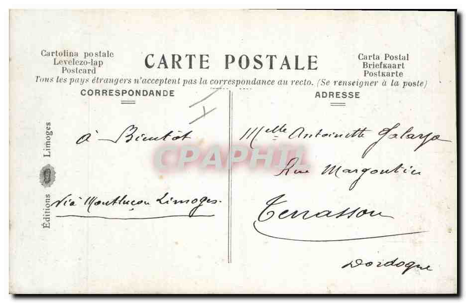Ange et enfant — Noël — Éditions Limoges, n° 9332 — Rückseite