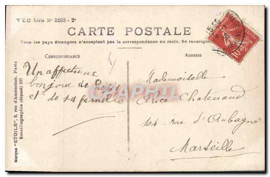 CPA Fantaisie Enfant Poupee Femme — Rückseite
